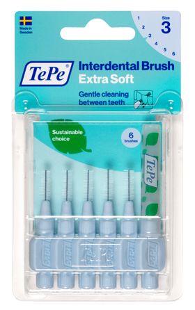 TePe Interdentalbürste Extra Soft 0,6 - 1,1 mm blau