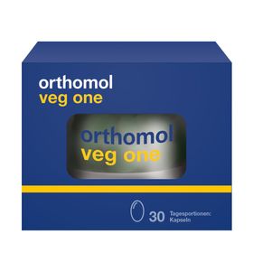 Orthomol Veg one - unterstützt bei veganer oder vegetarischer Ernährung - mit Vitamin D, Omega-3-Fettsäure und Eisen - Kapseln