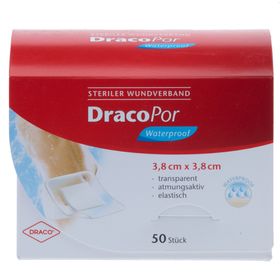 DracoPor Waterproof Wundverband 3,8 cm x 3,8 cm