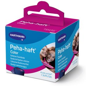 Peha-haft® Color latexfrei Fixierbinde 4 cm x 4 m blau