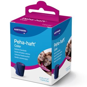 Peha-haft® Color latexfrei Fixierbinde blau 6 cm x 4 m blau