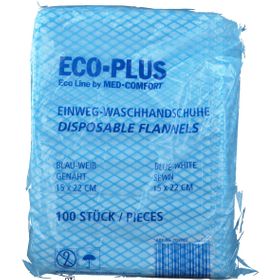 ECO PLUS Einwegwaschhandschuh blau