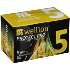 WELLION PROTECT PRO Safety Pen Needles 30 G 5 mm