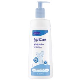 MoliCare Skin Waschlotion 500ml mit pflegendem Pantheol und Mandelöl, geruchsneutraliesierent, pH-hautneutral