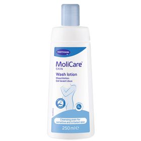 MoliCare Skin Waschlotion 250ml mit pflegendem Pantheol und Mandelöl, geruchsneutraliesierent, pH-hautneutral