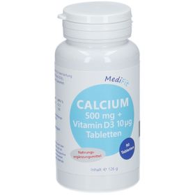 Calcium 500 mg + Vitamin D 10 µg Tabletten MediFit