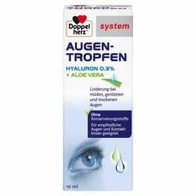 Doppelherz® system Augentropfen Hyaluron 0,3 % + Aloe Vera