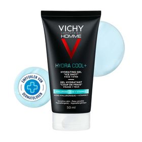 VICHY Hydra Cool +Feuchtigkeitsspendendes Hyaluron-Frischegel Gesichtspflege für Männer