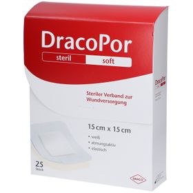 Dracopor Soft weiß 15 cm x 15 cm steril