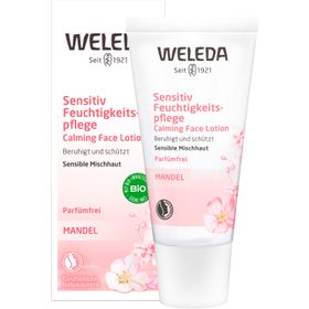 Weleda Sensitiv Feuchtigkeitspflege Mandel - unparfümierte, sanfte Creme für empfindliche Mischhaut