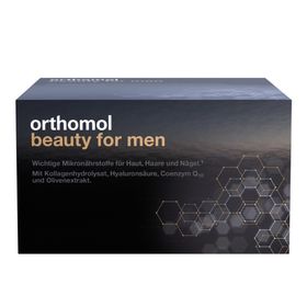 Orthomol Beauty for Men - für Haut, Haare und Nägel, mit Hyaluronsäure, Kollagen und Coenzym Q10 - Trinkampullen