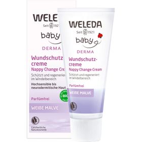 Weleda Baby Wundschutzcreme Weiße Malve - parfümfreie Windelcreme, schützt, regeneriert & pflegt