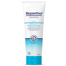 Bepanthol® DERMA Feuchtigkeitsspendende Körperlotion, Köperpflege für empfindliche und trockene Haut, dermatologisch getestete Feuchtigkeitscreme mit Dexpanthenol