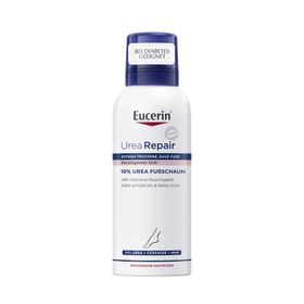 Eucerin UreaRepair PLUS Fußschaum – 48 h Pflege für trockene Füße mit feuchtigkeitsspendender Urea und beruhigendem Duft