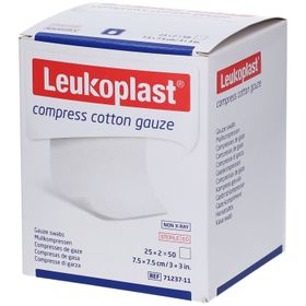 Leukoplast® compress cotton gauze 7,5 x 7,5cm