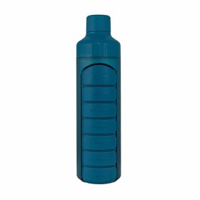 YOS Bottle mit Tabletten-Spender 7 Tage blau
