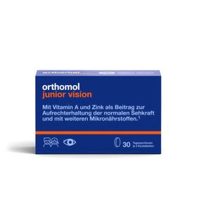 Orthomol junior Vision - Mikronährstoffe zur Aufrechterhaltung der Sehkraft bei Kindern - mit Vitamin A und Zink - Kautabletten
