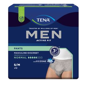 TENA Men Active Fit Pants Normal grau S/M