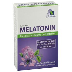 Melatonin plus Passionsblume und Baldrian