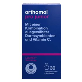 Orthomol Pro junior - enthält eine Kombination ausgewählter Darmsymbionten und Vitamin C - Kautabletten