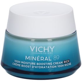 Vichy Minéral 89 100H Feuchtigkeits-Boost Creme mit Duft - Reichhaltig: Für trockene Haut