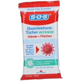 SOS® Desinfektions-Tücher INTENSE 10 Stück