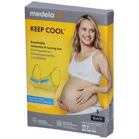 medela Keep Cool™ Schwangerschafts- und Still-BH schwarz, Gr. S