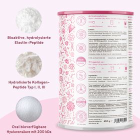 ALPHA FOODS Kollagen Elastin+ Hyaluronsäure Himbeere