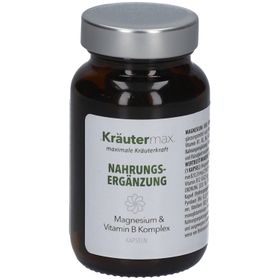 Kräutermax Magnesium 375 mg und Vitamin B Komplex Kapseln