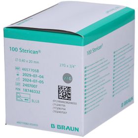 STERICAN Einmalkanüle 27 G 20 mm