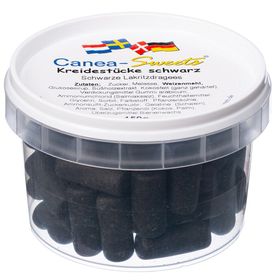 Canea-Sweets® Kreidestücke schwarz - Schwarze Lakritzdragees