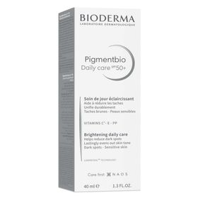 BIODERMA Pigmentbio Daily Care LSF50+ - Aufhellende Nachtcreme für zu Pigmentflecken neigende Haut mit Vitamin C, E und Niacinamid.