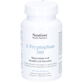 NatuGena L-Tryptophan 500 – Kapseln mit Magnesium & B-Vitaminen
