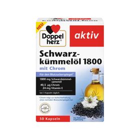 Doppelherz Schwarzkümmelöl 1800 mit Chrom