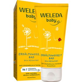 Weleda Baby Calendula Erkältungszeit Bad – wohltuendes Babybad mit sanft pflegender Wärme