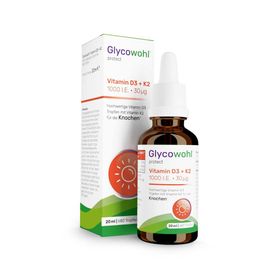 GLYCOWOHL Vitamin D3 1000 I.E. + K2 30 µg für die Knochen