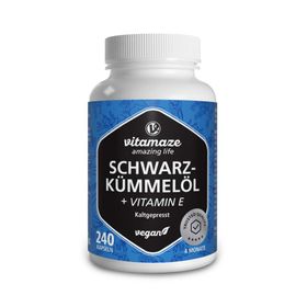 Vitamaze Schwarzkümmelöl + Vitamin E – kaltgepresst, vegan