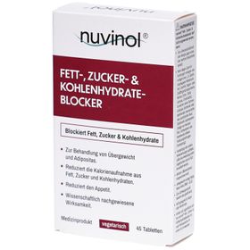 nuvinol Fett-, Zucker- & Kohlenhydrateblocker – Bei Abnehmen & Diät. Bei Adipositas & Übergewicht.