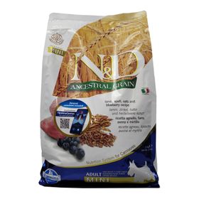 Trockenfutter Farmina N&D Low Ancestral Grain - Lamm, Dinkel & Heidelbeere - kleiner Hund Adult Mini