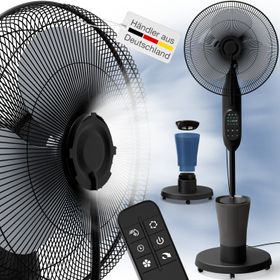 aktimeo Standventilator mit Luftbefeuchtung, Timer, Wassertank, Nebelfunktion