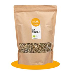 teeverliebt - 10 Kräuter Bio loser Kräutertee Großpackung I Ausgewogene Kräutermischung