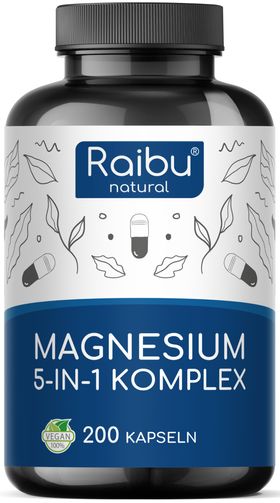 RAIBU Magnesium-Komplex hochdosiert - 225 mg Magnesium pro Tag