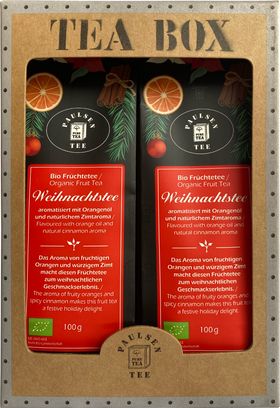 Paulsen Bio Früchtetee Weihnachtstee Set 2x 100g