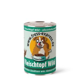 fress-express Fleischtopf Wild Alleinfutter für Hunde