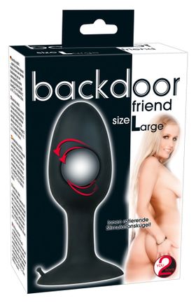 Backdoor Friend - Analplug mit rotierender Stimulationskugel