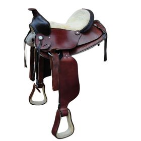 Alabama Westernsattel für Großpferde beige/braun