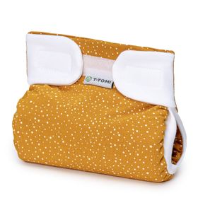 T-TOMI Orthopädisches Spreizhöschen für breites Wickeln - klettverschluss Mustard (3-6 kg)