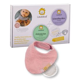 LÖWENKIND Einsteigerbox mit Halstuch "Baby" Altrosa, Wonnebäuchlein und Rotznäschen