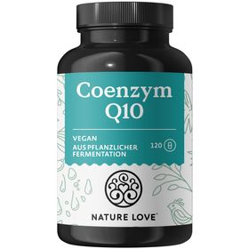NATURE LOVE® Coenzym Q10 Hochdosiert - 200mg/Kapsel - 120 Kapseln - Aus pflanzlicher Fermentation