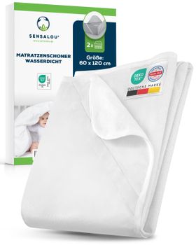 Sensalou Matratzenschoner wasserdicht 60 x 120 cm Matratzenschutzauflage 2er Set